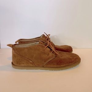 UGG Neumel Brown Lined Suede Chukka Ankle Boots Mens Size 17 Shoes Lace Up